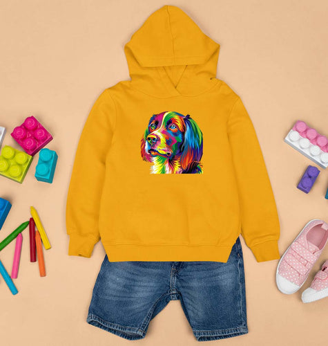 Dog Kids Hoodie for Boy/Girl-Mustard Yellow-Ektarfa.online