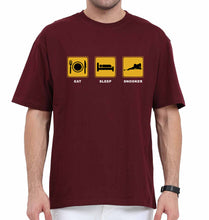 Load image into Gallery viewer, Snooker Oversized T-Shirt for Men-Maroon-Ektarfa.online
