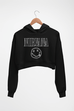 Load image into Gallery viewer, Nirvana Crop HOODIE FOR WOMEN-Black-Ektarfa.online
