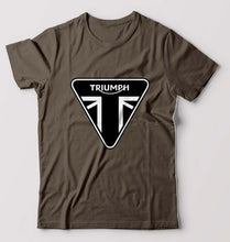 Load image into Gallery viewer, Triumph T-Shirt for Men-S(38 Inches)-Olive Green-Ektarfa.online
