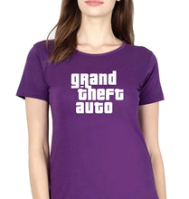 Load image into Gallery viewer, Grand Theft Auto (GTA) T-Shirt for Women-XS(32 Inches)-Purple-Ektarfa.online
