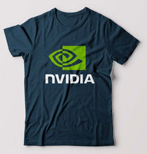 Load image into Gallery viewer, Nvidia T-Shirt for Men-S(38 Inches)-Petrol Blue-Ektarfa.online
