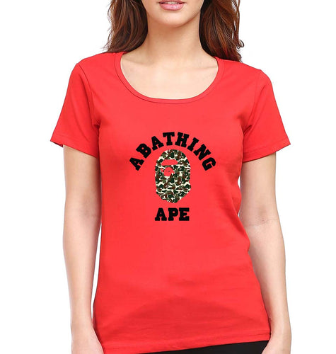 A Bathing Ape T-Shirt for Women-Red-Ektarfa.online