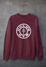 Load image into Gallery viewer, Gold&#39;s Gym Unisex Sweatshirt for Men/Women-S(40 Inches)-Maroon-Ektarfa.online
