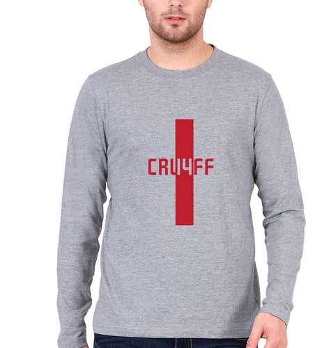 Johan Cruyff Full Sleeves T-Shirt for Men-Grey Melange-Ektarfa.online