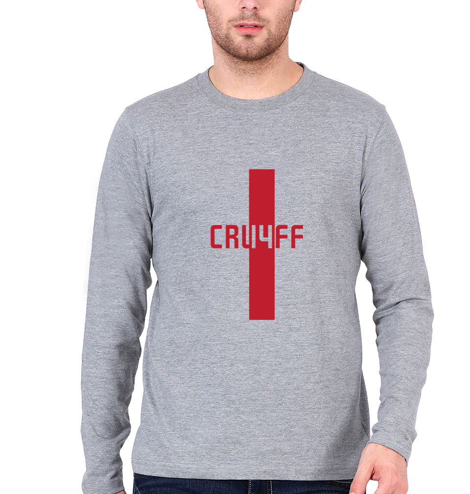 Johan Cruyff Full Sleeves T-Shirt for Men-Grey Melange-Ektarfa.online
