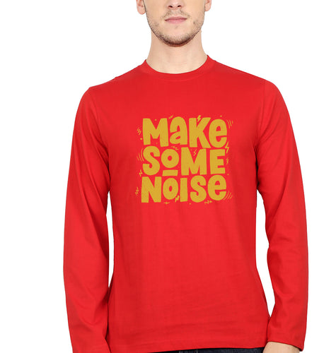 Make Some Noise Full Sleeves T-Shirt for Men-Red-Ektarfa.online