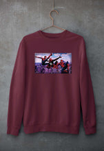 Load image into Gallery viewer, Spiderman Superhero Unisex Sweatshirt for Men/Women-S(40 Inches)-Maroon-Ektarfa.online
