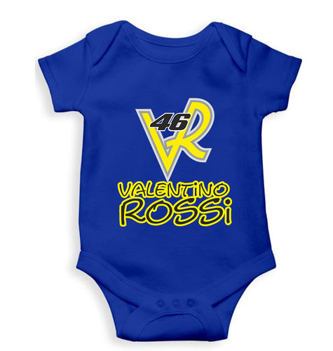 Valentino Rossi(VR 46) Kids Romper For Baby Boy/Girl-0-5 Months(18 Inches)-Royal Blue-Ektarfa.online