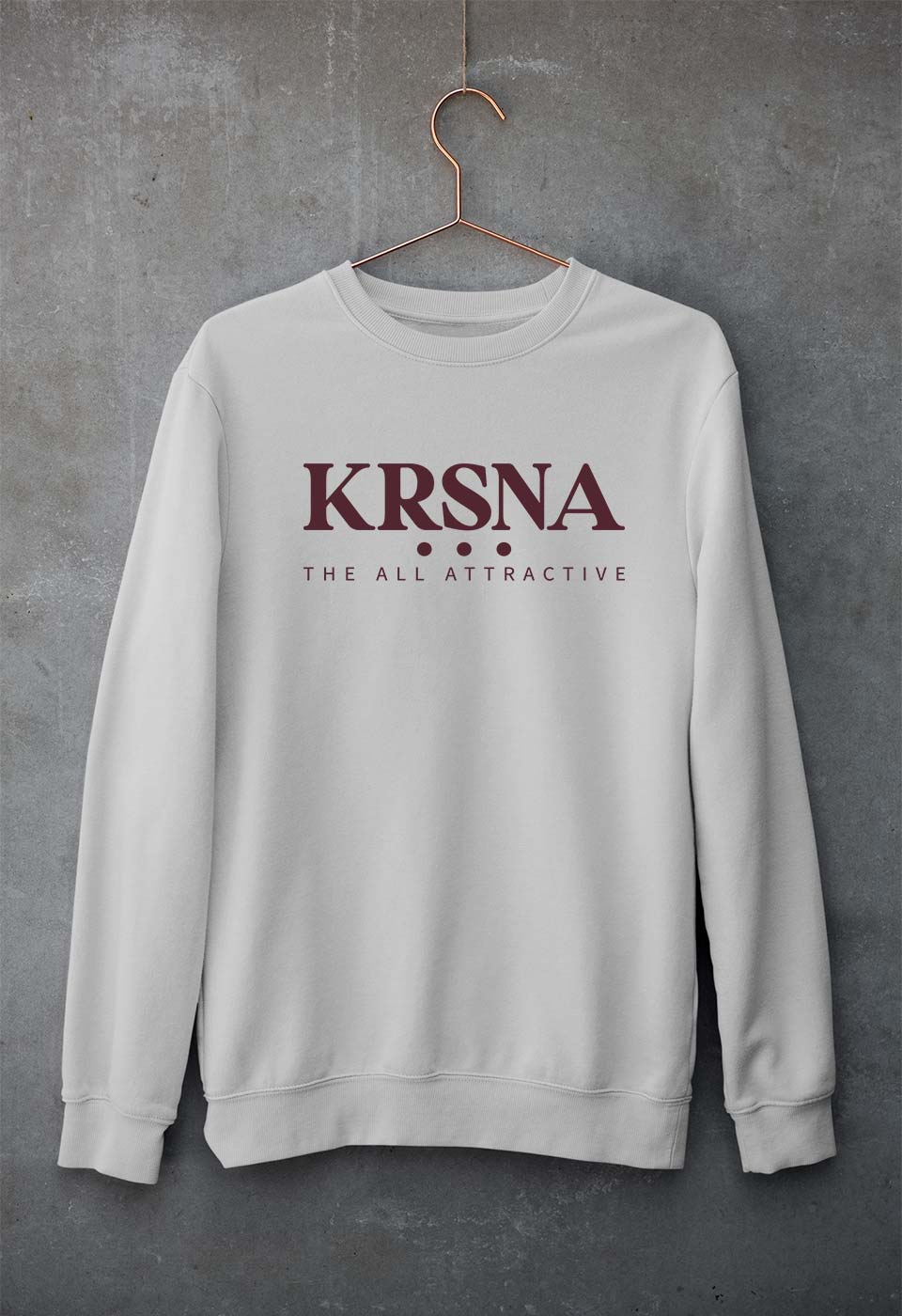 Krsna Unisex Sweatshirt for Men/Women-S(40 Inches)-Grey Melange-Ektarfa.online