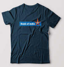 Load image into Gallery viewer, Bank of India T-Shirt for Men-S(38 Inches)-Petrol Blue-Ektarfa.online
