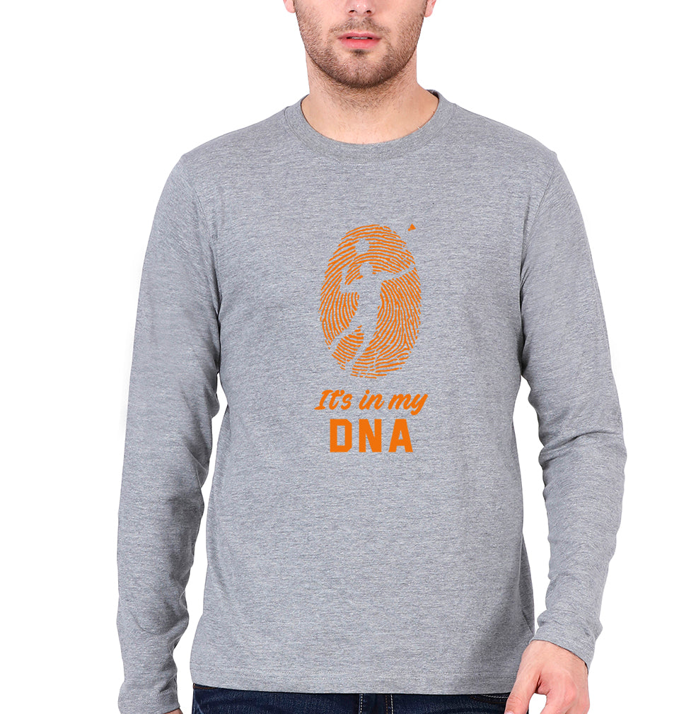Badminton Full Sleeves T-Shirt for Men-Grey Melange-Ektarfa.online