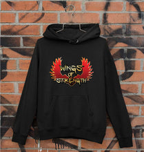 Load image into Gallery viewer, Wings of Strength Unisex Hoodie for Men/Women-S(40 Inches)-Black-Ektarfa.online
