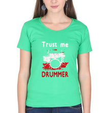 Load image into Gallery viewer, Drummer T-Shirt for Women-flag green-Ektarfa.online
