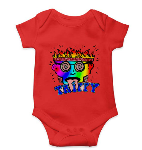 Trippy Kids Romper For Baby Boy/Girl-Red-Ektarfa.online