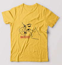 Load image into Gallery viewer, Narcos Drugs T-Shirt for Men-S(38 Inches)-Golden Yellow-Ektarfa.online
