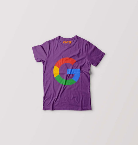 Google Kids T-Shirt for Boy/Girl-Purple-Ektarfa.online