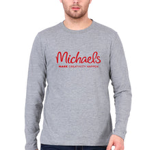 Load image into Gallery viewer, Michaels Full Sleeves T-Shirt for Men-S(38 Inches)-Grey Melange-Ektarfa.online
