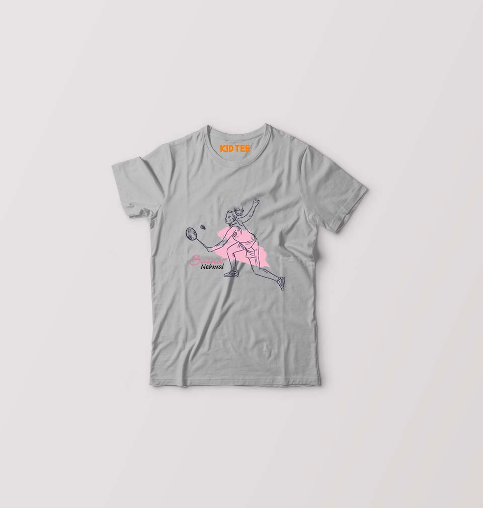 Saina Nehwal Kids T-Shirt for Boy/Girl-Grey-Ektarfa.online