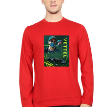 Load image into Gallery viewer, Sebastian Vettel F1 Full Sleeves T-Shirt for Men-S(38 Inches)-Red-Ektarfa.online
