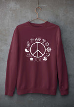Load image into Gallery viewer, Peace Religious Symbols Unisex Sweatshirt for Men/Women-Maroon-Ektarfa.online

