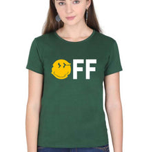 Load image into Gallery viewer, Emoji Off T-Shirt for Women-Dark Green-Ektarfa.online
