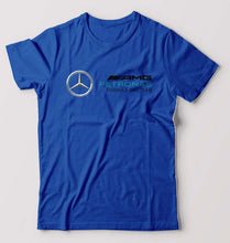 Load image into Gallery viewer, Mercedes AMG Petronas F1 T-Shirt for Men-S(38 Inches)-Royal Blue-Ektarfa.online
