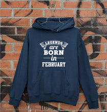 Load image into Gallery viewer, Legends are Born in February Unisex Hoodie for Men/Women-Navy Blue-Ektarfa.online
