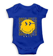 Load image into Gallery viewer, Good Vibes Emoji Kids Romper For Baby Boy/Girl-0-5 Months(18 Inches)-Royal blue-Ektarfa.online
