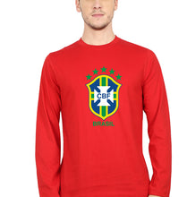 Load image into Gallery viewer, Brazil Football Full Sleeves T-Shirt for Men-Red-Ektarfa.online
