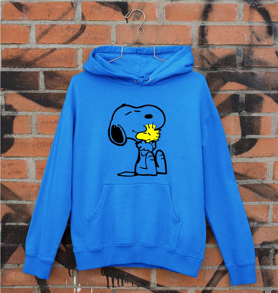 Snoopy Unisex Hoodie for Men/Women-S(40 Inches)-Royal Blue-Ektarfa.online