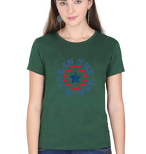 Load image into Gallery viewer, America T-Shirt for Women-XS(32 Inches)-Dark Green-Ektarfa.online
