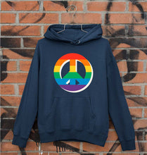 Load image into Gallery viewer, Peace Pride Unisex Hoodie for Men/Women-Navy Blue-Ektarfa.online
