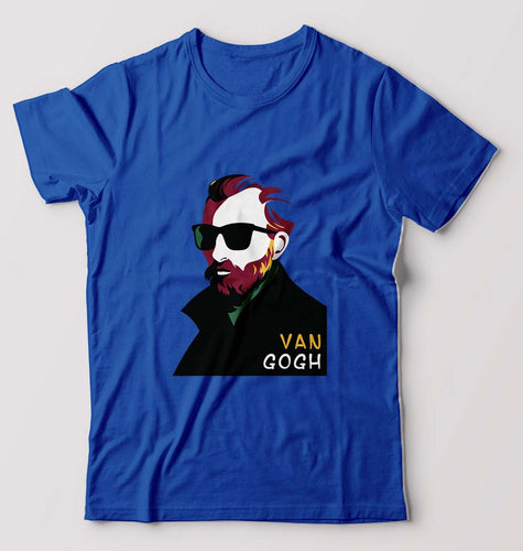 Vincent van Gogh T-Shirt for Men-Royal Blue-Ektarfa.online