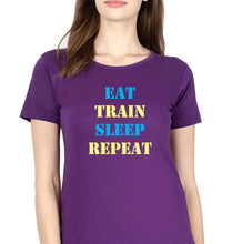 Load image into Gallery viewer, Gym T-Shirt for Women-XS(32 Inches)-Purple-Ektarfa.online

