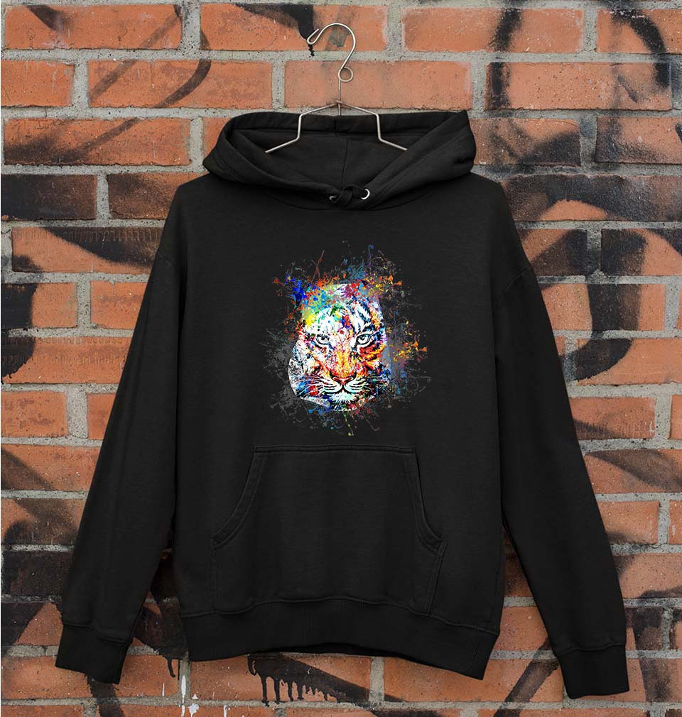 Tiger Unisex Hoodie for Men/Women-Black-Ektarfa.online