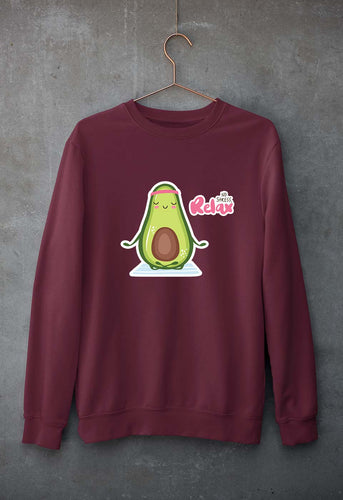 Avocado Relax Unisex Sweatshirt for Men/Women-Maroon-Ektarfa.online