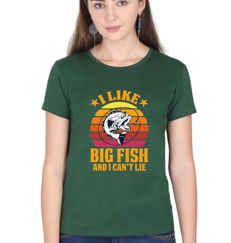 Fishing T-Shirt for Women-Dark Green-Ektarfa.online