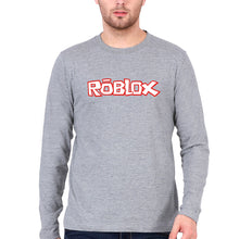 Load image into Gallery viewer, Roblox Full Sleeves T-Shirt for Men-S(38 Inches)-Grey Melange-Ektarfa.online
