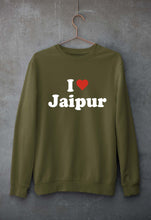 Load image into Gallery viewer, I Love Jaipur Unisex Sweatshirt for Men/Women-Olive Green-Ektarfa.online
