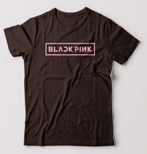 Load image into Gallery viewer, Black Pink Kpop T-Shirt for Men-S(38 Inches)-Coffee Brown-Ektarfa.online
