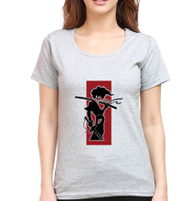 Load image into Gallery viewer, Afro Samurai T-Shirt for Women-Grey Melange-Ektarfa.online
