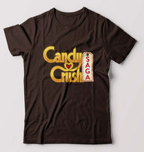 Load image into Gallery viewer, Candy Crush T-Shirt for Men-S(38 Inches)-Coffee Brown-Ektarfa.online

