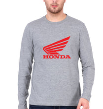 Load image into Gallery viewer, Honda Full Sleeves T-Shirt for Men-Grey Melange-Ektarfa.online
