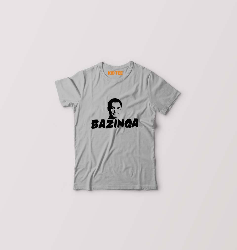 Sheldon Cooper Bazinga Kids T-Shirt for Boy/Girl-0-1 Year(20 Inches)-Grey-Ektarfa.online