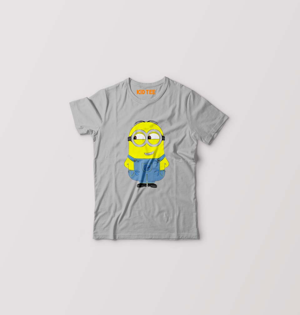 Minion Kids T-Shirt for Boy/Girl-Grey-Ektarfa.online