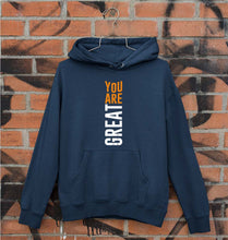 Load image into Gallery viewer, You Are Great Unisex Hoodie for Men/Women-S(40 Inches)-Navy Blue-Ektarfa.online
