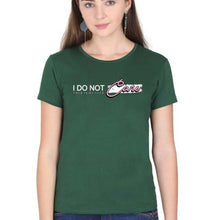 Load image into Gallery viewer, Gym My Life T-Shirt for Women-XS(32 Inches)-Dark Green-Ektarfa.online
