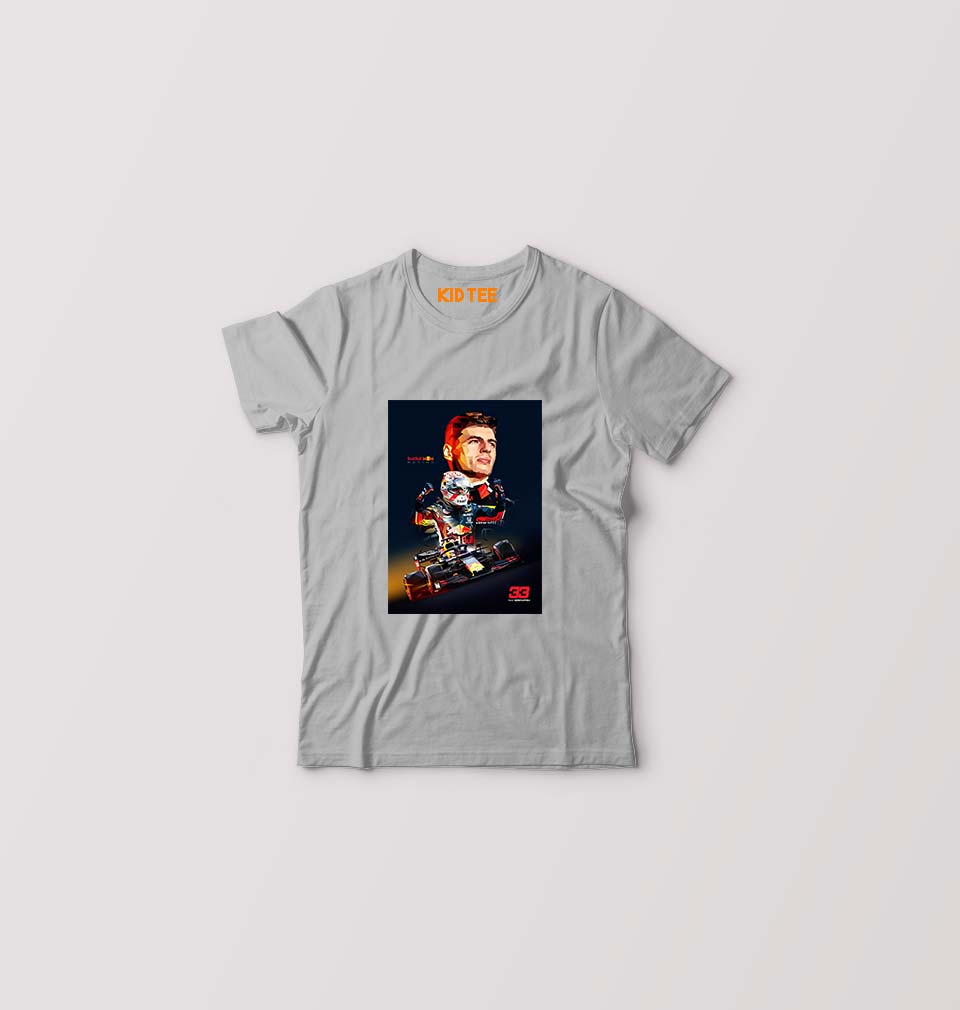 Max Verstappen Kids T-Shirt for Boy/Girl-0-1 Year(20 Inches)-Grey-Ektarfa.online