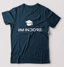 Load image into Gallery viewer, IIM I Indore T-Shirt for Men-S(38 Inches)-Petrol Blue-Ektarfa.online
